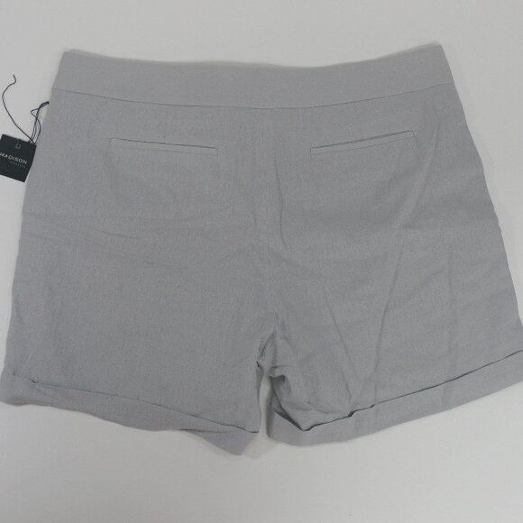 NWT MADISON gray Linen blend dress shorts lined MSRP $70 size 18W - Picture 3 of 6